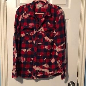 The Rail Red and Blue Plaid Casual Button Down Shirt